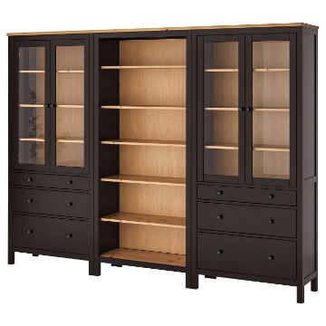 ИКЕА Комбинация стеллажей с дверцами HEMNES ХЕМНЭС, 493.365.67 - Home Club