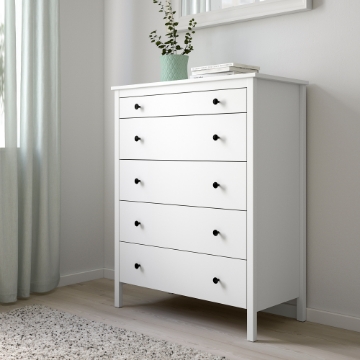 Hemnes хемнэс комод с 2 ящиками белая морилка 54x66 см