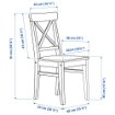 ИКЕА Стол и 6 стульев ИНГАТОРП / ИНГОЛЬФ, 092.857.01 - Home Club, изображение 10