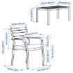 ИКЕА Стол + 4 стула с подножкой. SJÄLLAND ШЭЛЛАНД, 592.654.99 - Home Club, изображение 8