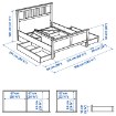 ИКЕА Рама кровати с 4 контейнерами HEMNES ХЕМНЭС, 594.949.24 - Home Club, изображение 9