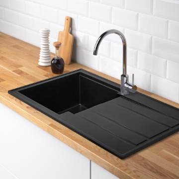 ИКЕА Врезная одинарная мойка с крылом PULINGEN, 594.186.14 - Home Club