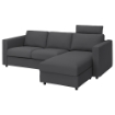 ИКЕА Чехол на трехместный диван с шезлонгом VIMLE ВИМЛЕ, 494.250.97 - Home Club, изображение 2