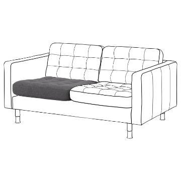 ИКЕА Подушка для сиденья дивана 2o LANDSKRONA ЛАНДСКРУНА, 004.992.21 - Home Club