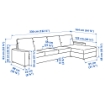ІКЕА 4-місний диван з шезлонгом VIMLE ВІМЛЕ, 994.017.63 - Home Club, зображення 8