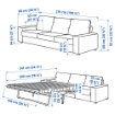 ІКЕА 3-місний розкладний диван VIMLE ВІМЛЕ, 495.370.90 - Home Club, зображення 9