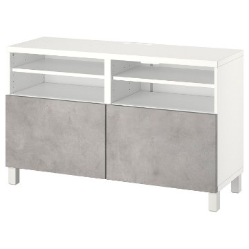 ИКЕА Скамейка под телевизор с дверцами BESTÅ БЕСТО, 994.204.79 - Home Club