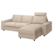 ИКЕА Чехол на трехместный диван с шезлонгом VIMLE ВИМЛЕ, 394.250.45 - Home Club, изображение 2