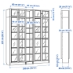 ІКЕА Книжкова шафа зі скляними дверцятами BILLY БІЛЛІ / OXBERG ОКСБЕРГ, 595.819.02 - Home Club, зображення 5