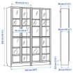 ИКЕА Комбинация полок со стеклянными дверцами BILLY БИЛЛИ / OXBERG ОКСБЕРГ, 394.835.30 - Home Club, изображение 6