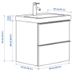 ИКЕА Шкаф для раковины с 2 ящ ГОДМОРГОН / ОДЕНСВИК, 792.925.81 - Home Club, изображение 6