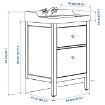 ІКЕА Шафа під умивальник з 2 шухлядами HEMNES ХЕМНЕС / RÄTTVIKEN РЕТТТВІКЕН, 292.936.82 - Home Club, зображення 7