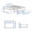 ИКЕА Кровать с выдвижными ящиками NORDLI НОРДЛИ, 803.727.89 - Home Club, изображение 6