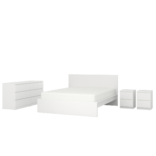 ИКЕА Комплект мебели для спальни из 4 предметов MALM МАЛЬМ, 394.882.26 - Home Club