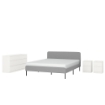 ИКЕА Комплект мебели для спальни из 4 предметов SLATTUM СЛАТТУМ / KULLEN, 894.903.16 - Home Club