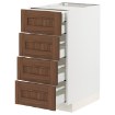 ІКЕА Підлогова шафа 4 фронт. панелі METOD МЕТОД / MAXIMERA МАКСИМЕРА, 394.750.35 - Home Club