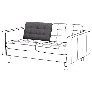 ИКЕА Подушка для спинки дивана 2-местного LANDSKRONA ЛАНДСКРУНА, 804.980.29 - Home Club