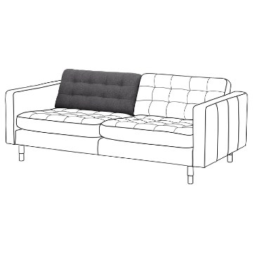 ИКЕА Подушка для спинки дивана 3-местного LANDSKRONA ЛАНДСКРУНА, 004.980.28 - Home Club