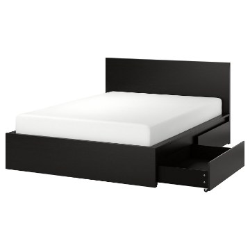 ИКЕА Рама кровати с 4 контейнерами MALM МАЛЬМ, 890.192.23 - Home Club