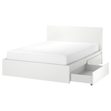 ИКЕА Рама кровати с 4 контейнерами MALM МАЛЬМ, 999.316.11 - Home Club