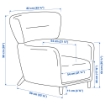 ИКЕА Обивочное кресло с подставкой для ног OSKARSHAMN, 994.853.38 - Home Club, изображение 9