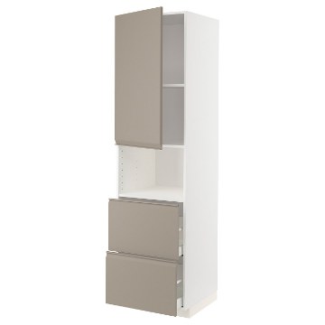 ИКЕА Высокий шкаф для микроволновки METOD МЕТОД / MAXIMERA МАКСИМЕРА, 394.926.24 - Home Club