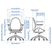 ИКЕА Рабочий стул с подлокотниками ХАТТЕФЬЕЛЛЬ, 904.945.06 - Home Club, изображение 8