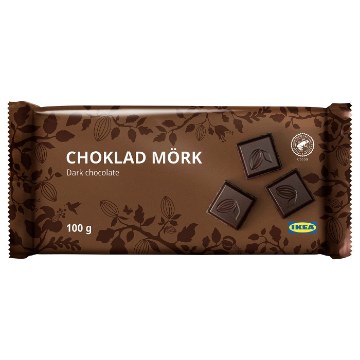 ИКЕА Плитка горького шоколада CHOKLAD MÖRK, 105.247.48 - Home Club