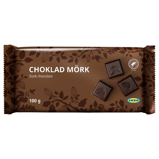 ИКЕА Плитка темного шоколада CHOKLAD MÖRK, 105.247.48 - Home Club
