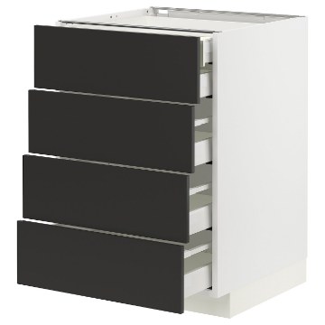 ІКЕА Підлогова шафа 4 фронт. панелі METOD МЕТОД / MAXIMERA МАКСИМЕРА, 294.979.19 - Home Club