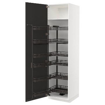 ИКЕА Высокий шкаф с выдвижным буфетным шкафом METOD МЕТОД, 494.988.52 - Home Club