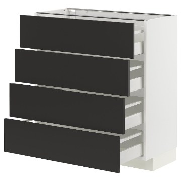 ИКЕА Напольный шкаф 4 фронт. панели METOD МЕТОД / MAXIMERA МАКСИМЕРА, 394.981.31 - Home Club