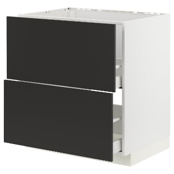 ІКЕА Підлогова шафа + 2 фронт. панелі METOD МЕТОД / MAXIMERA МАКСИМЕРА, 394.985.41 - Home Club