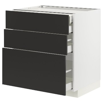 ИКЕА Напольный шкаф 3 фронт панели METOD МЕТОД / MAXIMERA МАКСИМЕРА, 394.988.81 - Home Club