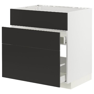 ІКЕА Підлогова шафа + 3 фронт. панелі METOD МЕТОД / MAXIMERA МАКСИМЕРА, 394.977.92 - Home Club