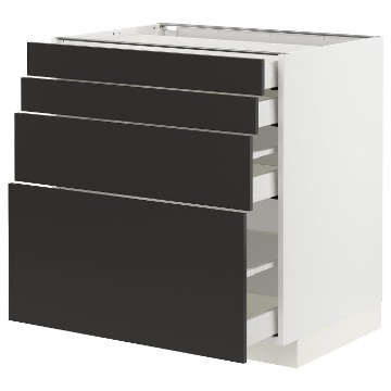 ІКЕА Підлогова шафа 4 фронт. панелі METOD МЕТОД / MAXIMERA МАКСИМЕРА, 794.985.15 - Home Club