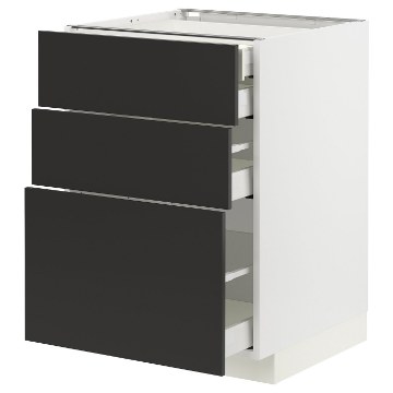 ИКЕА Напольный шкаф 3 фронт панели METOD МЕТОД / MAXIMERA МАКСИМЕРА, 694.976.01 - Home Club