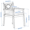 ІКЕА Стіл + 4 стільці з підлокітниками BONDHOLMEN, 294.130.19 - Home Club, зображення 3