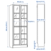 ІКЕА Книжкова шафа зі скляними дверцятами BILLY БІЛЛІ / OXBERG ОКСБЕРГ, 394.833.18 - Home Club, зображення 6