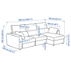 ІКЕА 3-місний диван з шезлонгом ESKILSTUNA, 595.201.93 - Home Club, зображення 9