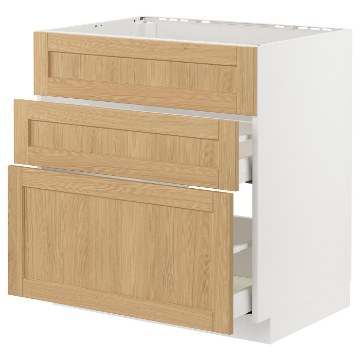 ІКЕА Підлогова шафа + 3 фронт. панелі METOD МЕТОД / MAXIMERA МАКСИМЕРА, 495.091.91 - Home Club