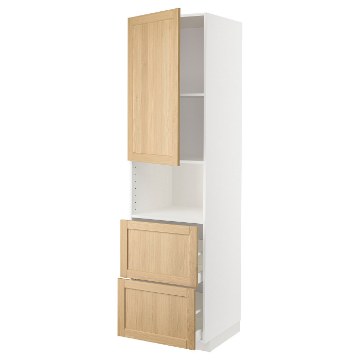 ИКЕА Высокий шкаф для микроволновки METOD МЕТОД / MAXIMERA МАКСИМЕРА, 395.095.54 - Home Club