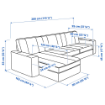 ИКЕА 3-местный диван с шезлонгом KIVIK КИВИК, 994.405.90 - Home Club, изображение 9