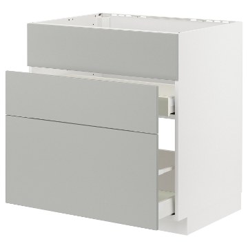 ІКЕА Підлогова шафа + 3 фронт. панелі METOD МЕТОД / MAXIMERA МАКСИМЕРА, 395.385.23 - Home Club