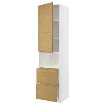 ИКЕА Высокий шкаф для микроволновки METOD МЕТОД / MAXIMERA МАКСИМЕРА, 395.388.58 - Home Club