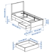 ИКЕА Кровать с выдвижными ящиками TONSTAD, 594.965.84 - Home Club, изображение 8