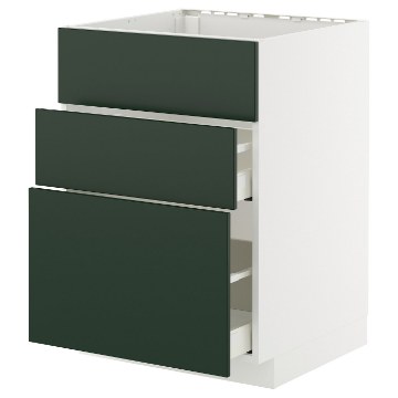 ІКЕА Підлогова шафа + 3 фронт. панелі METOD МЕТОД / MAXIMERA МАКСИМЕРА, 495.566.82 - Home Club
