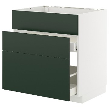 ІКЕА Підлогова шафа + 3 фронт. панелі METOD МЕТОД / MAXIMERA МАКСИМЕРА, 395.572.67 - Home Club