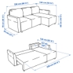 ИКЕА 3-местный диван-кровать с шезлонгом BRISSUND, 905.809.57 - Home Club, изображение 8