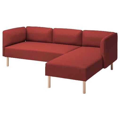 ИКЕА 3-местный модульный диван с шезлонгом LILLEHEM, 895.682.92 - Home Club